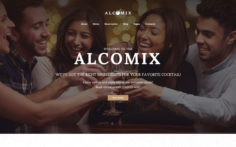 тема wordpress для коктейль-бара