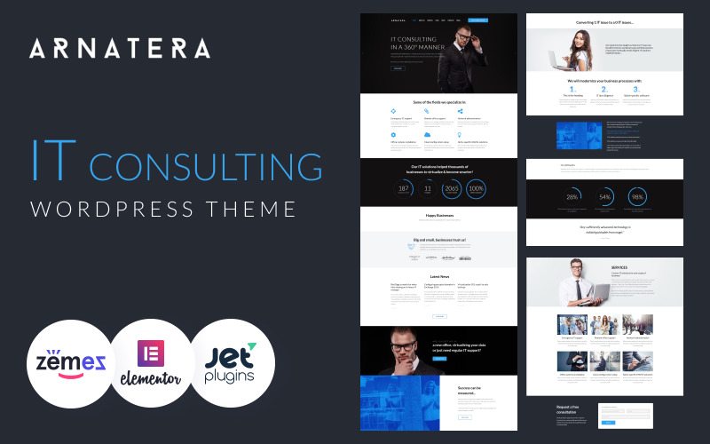 Arnatera - Responsief WordPress-thema voor IT-consultancy