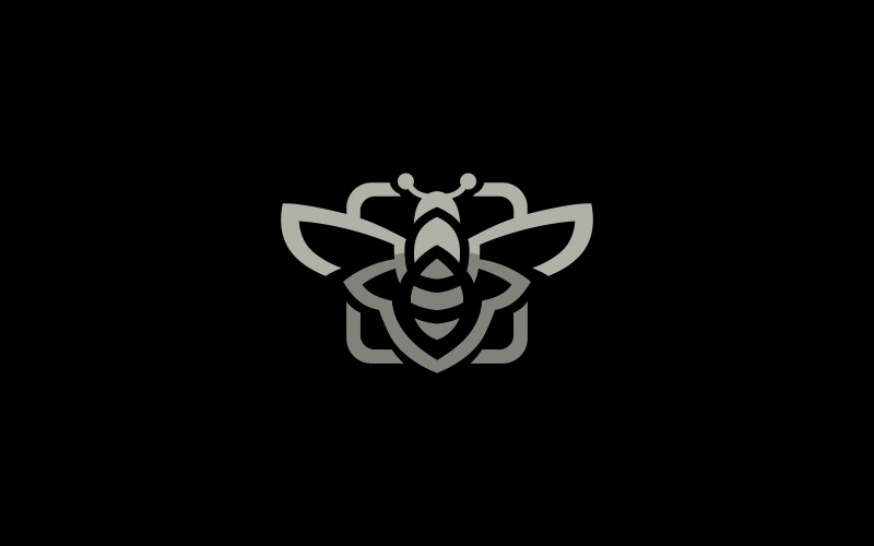 蜜蜂徽标模板