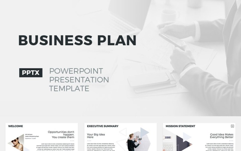 Modelo de PowerPoint de negócios e serviços