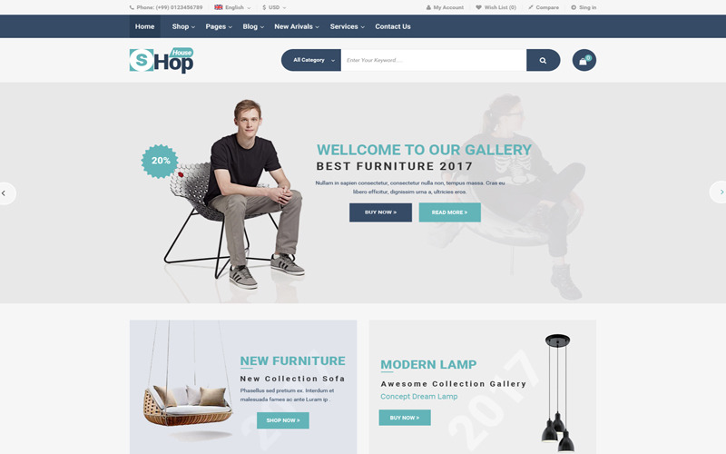 Download ShopHouse - PSD шаблон для интернет-магазина / Fashion Store PSD Template - PSD шаблон на тему модный магазин business coffee shop tea drinks ecommerce magento modern desing online shopping opencart prestashop