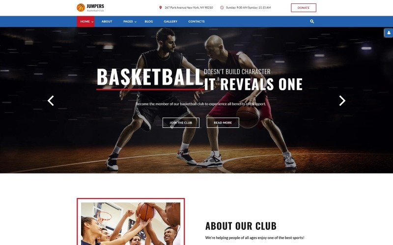 Basketbal responsieve Joomla-sjabloon