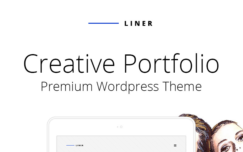Liner - Тема WordPress для творчого чистого портфоліо