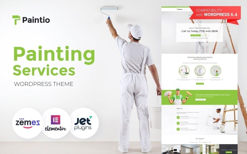 Paintio – WordPress-Theme für Tapezier- und Malerarbeiten