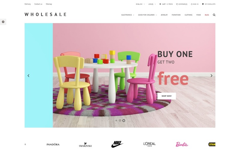 Адаптивна тема PrestaShop для гуртового магазину