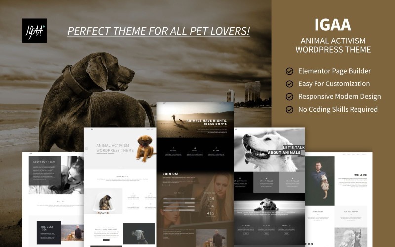 Igaa - Animal Activism WordPress téma