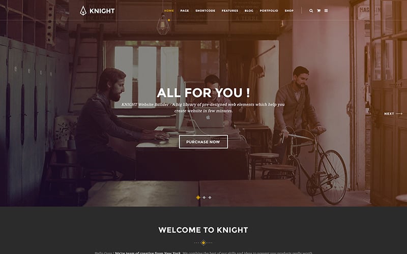 Knight - PSD шаблон для бизнеса и магазина