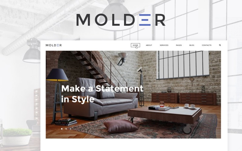 Molder - Szablon strony internetowej projektowania wnętrz