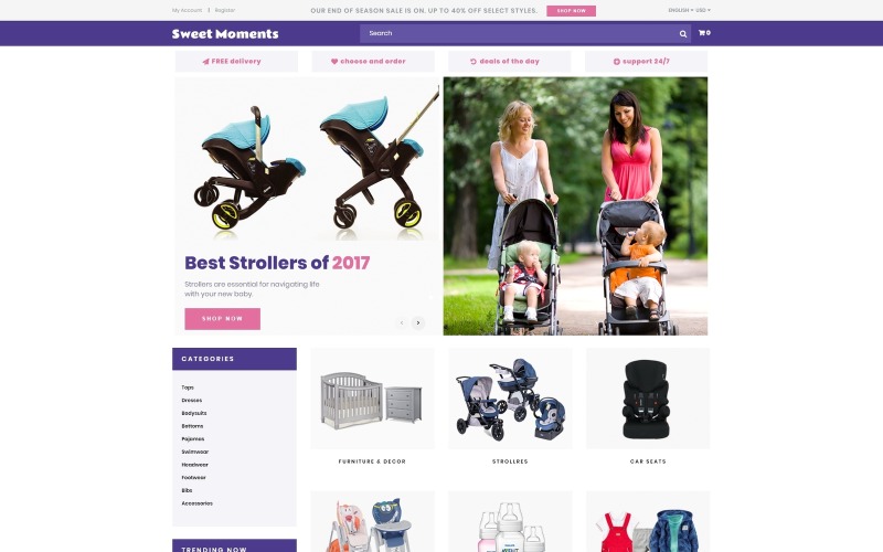 WholeSale - Bebek Mağazası OpenCart Şablonu