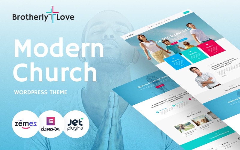 BrotherlyLove - релігійна тема WordPress для церковного веб-сайту
