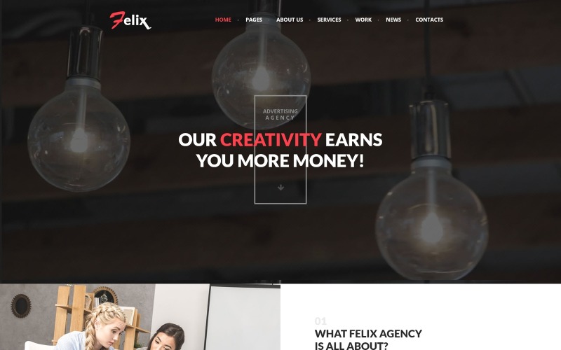 Felix Reklámügynökség WordPress témája
