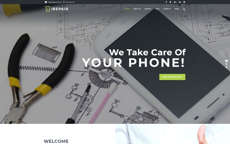 ремонт электроники wordpress тема