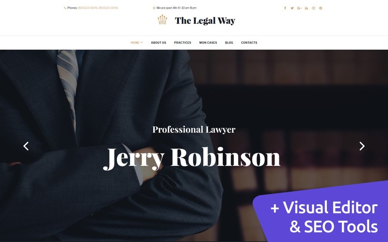 юрист moto cms 3 шаблон