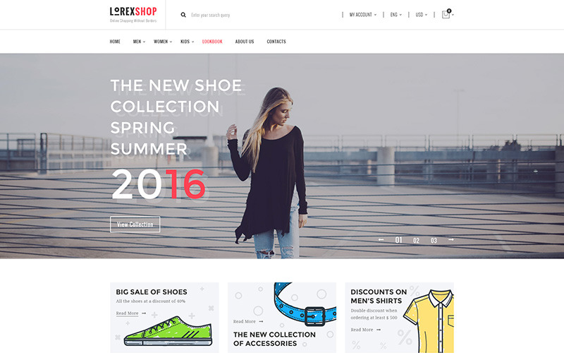 Download LOREX - PSD шаблон интернет-магазина / LOREX - E-commerce PSD Template - PSD шаблон на тему мода ecommerce clean boutique fashion clothing modern shop store shopping responsive accessories elegant multipurpose online