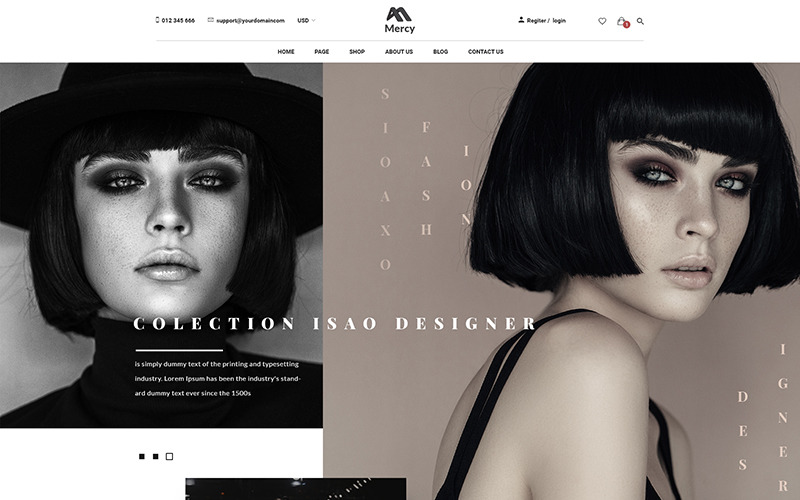 Download PSD шаблон "Mercy - Stunning Fashion eCommerce PSD Template" / Mercy - Stunning Fashion eCommerce PSD Template - PSD шаблон на тему магазин обуви clean clothing creative ecommerce fashion blog featured products flat design layers minimal modern online store psd template shop stylish