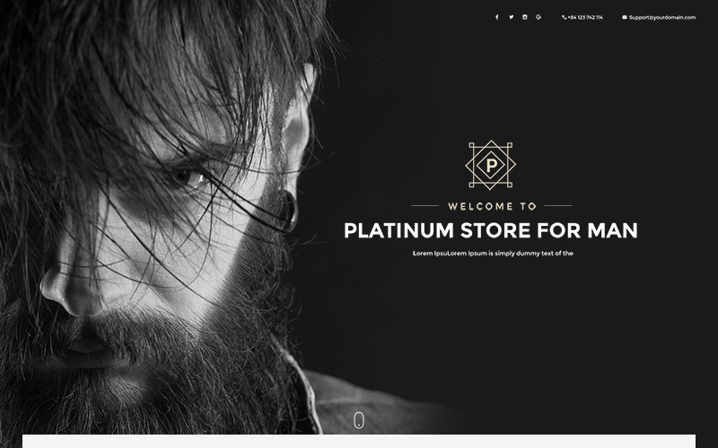 Platinum - Snygg e-handelsmall för mode PSD-mall
