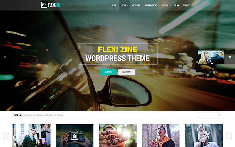 Flexi-博客，个人和新闻PSD模板