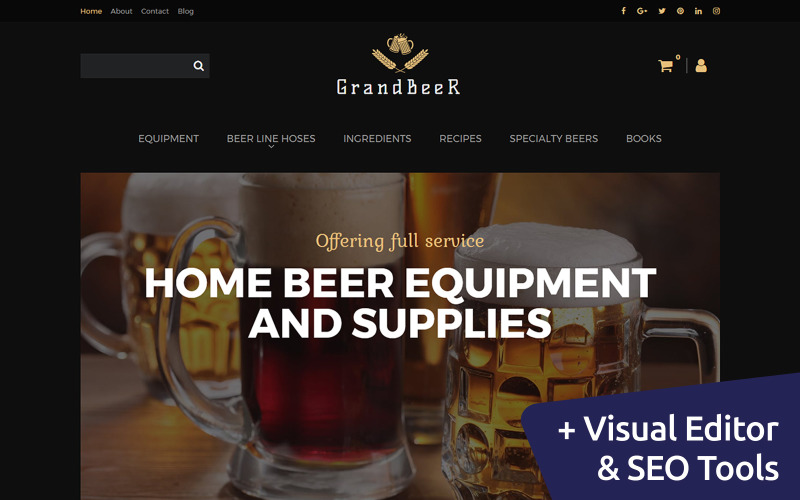 GrandBeer - Modèle de commerce électronique MotoCMS de brasserie