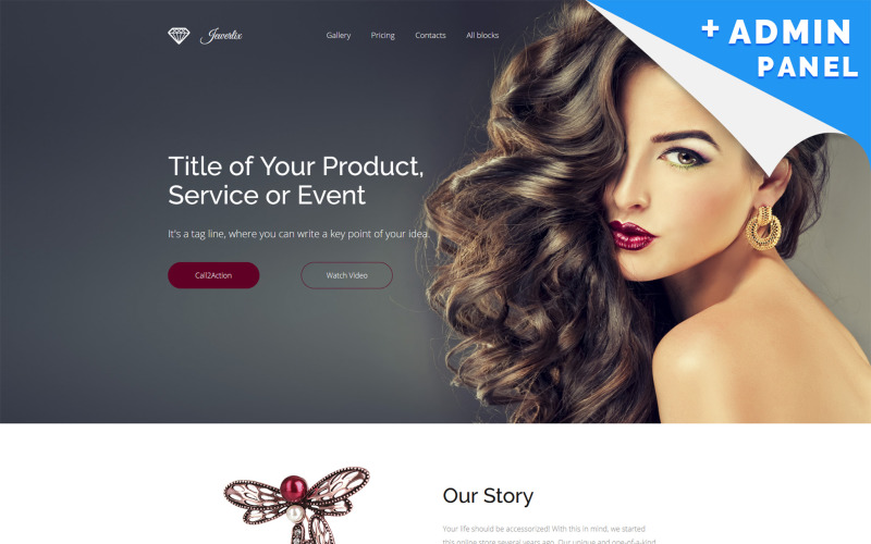 шаблон целевой страницы ювелирных изделий