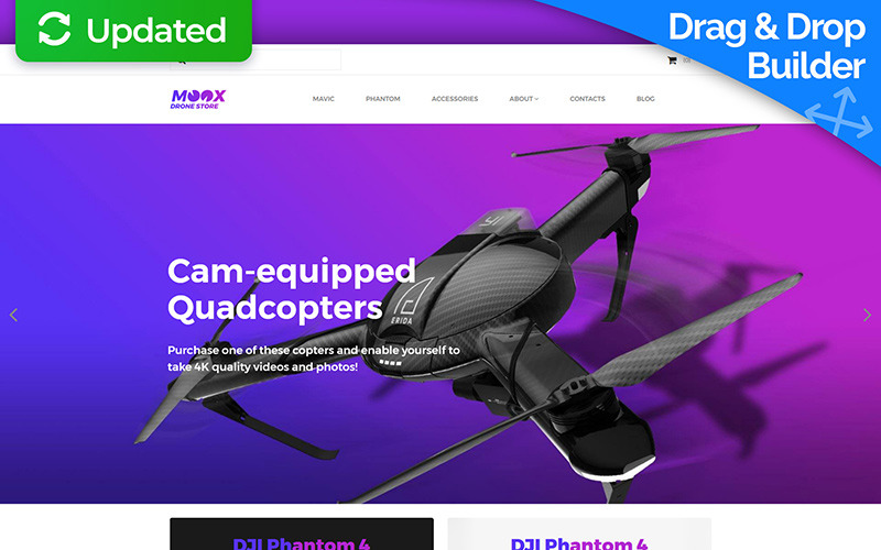 Moox - Drone Store MotoCMS Ecommerce Template