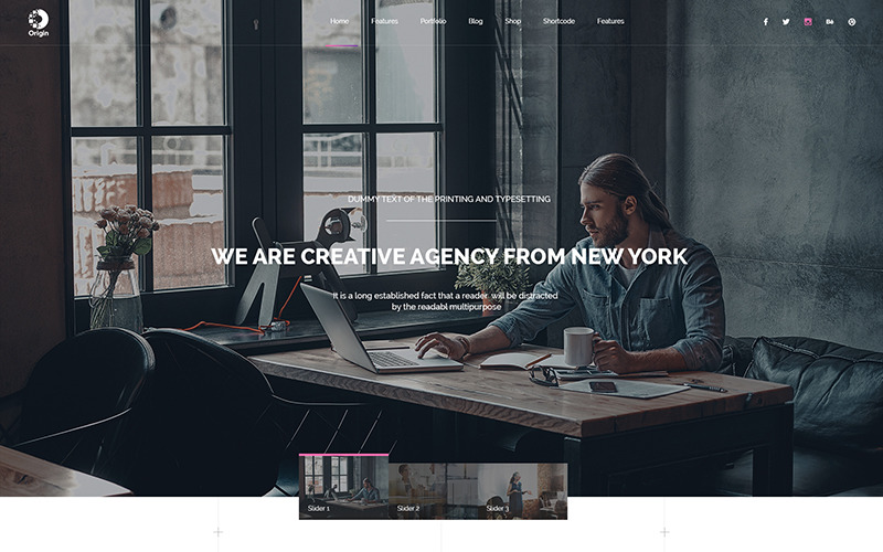 Download PSD шаблон "Origin - Minimal and Creative for Multipurpose PSD Template" / Origin - Minimal and Creative for Multipurpose PSD Template - PSD шаблон на тему фотограф clean corporate creative fashion grid design layers medical clinique minimal modern personal portfolio professional psd template restaurant