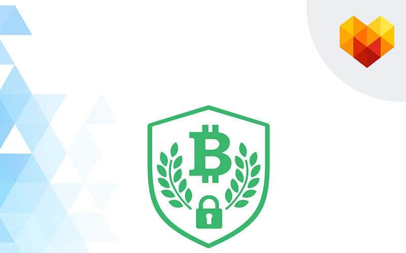 Шаблон логотипа BTC Crypto