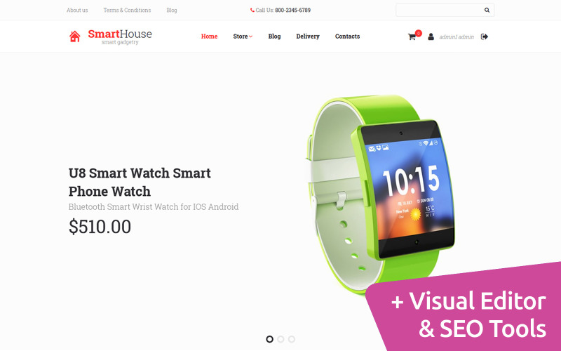 SmartHouse - Gadget Store MotoCMS E-Commerce-Vorlage