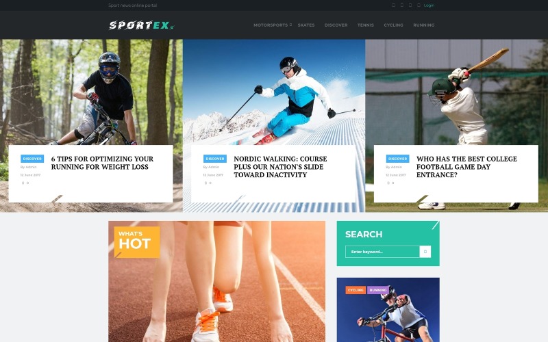 Sportex - Sporthírek érzékeny WordPress téma