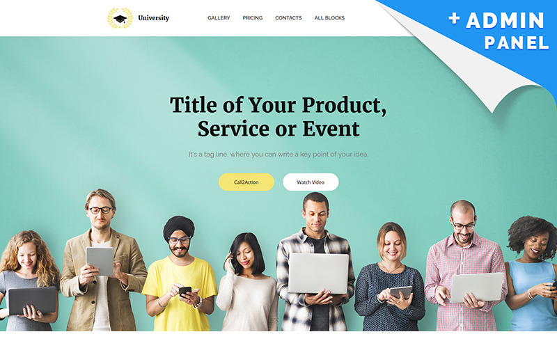 шаблон целевой страницы university motocms 3
