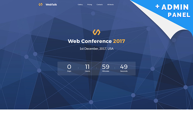 Web Talk - Konferans MotoCMS 3 Açılış Sayfası Şablonu