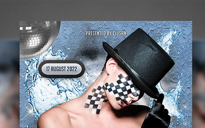 Download PSD шаблон "Art Fest Flyer PSD Template" / Art Fest Flyer PSD Template - PSD шаблон на тему арт-студия art fest festival brush splash water flyer templates elegant premium exclusive blink glow girl ladies clubs party parties music disco