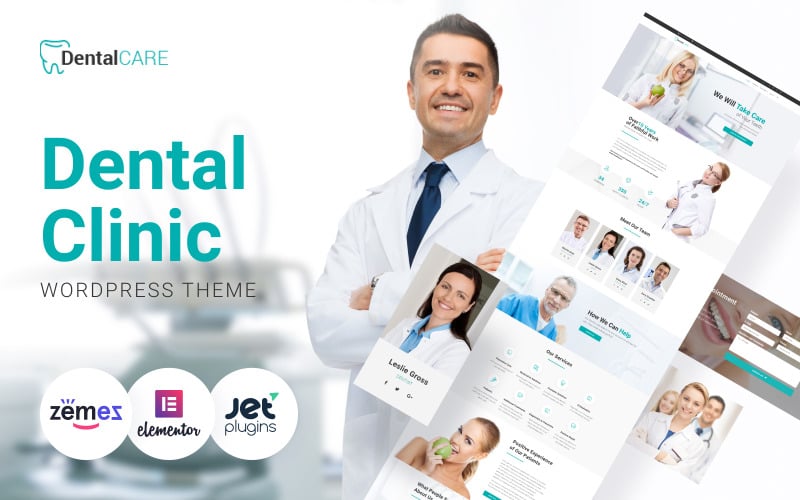 DentalCare - Diş Kliniği WordPress Elementor Teması