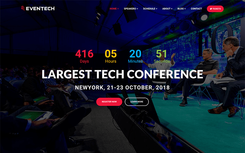 Eventech - шаблон веб-сайту для конференції
