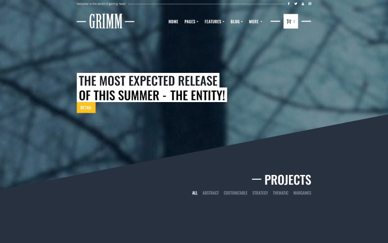 GRIMM - Game Development Studio WordPress téma
