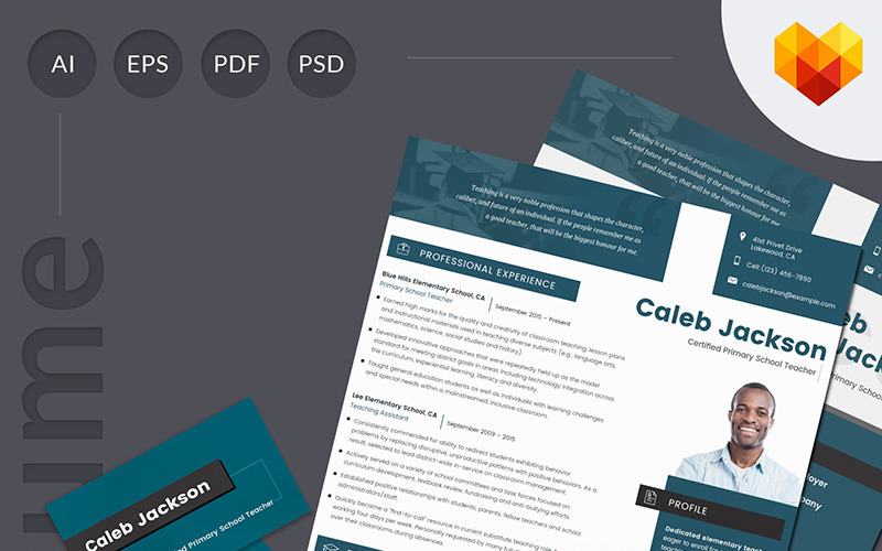 Download Резюме "Caleb Jackson - Teaching Job, Education Resume Template" / Caleb Jackson - Teaching Job, Education Resume Template - Резюме на тему графика 