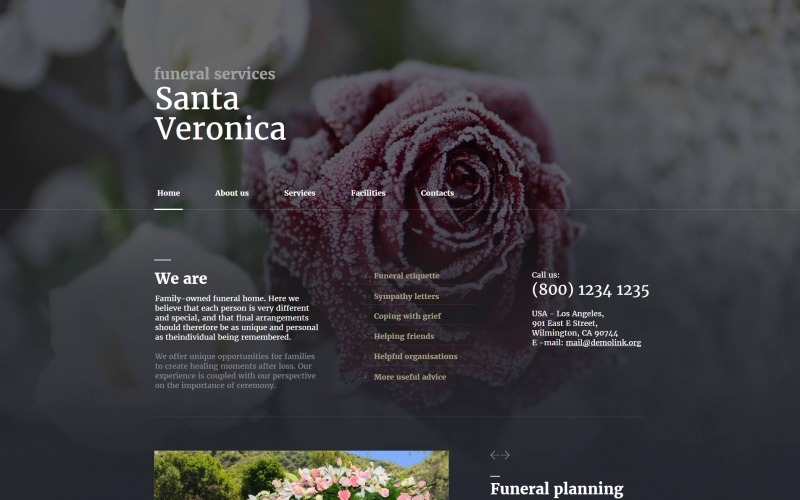 ритуальные услуги moto cms html шаблон