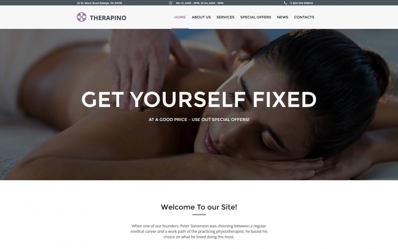 массажный салон moto cms html шаблон