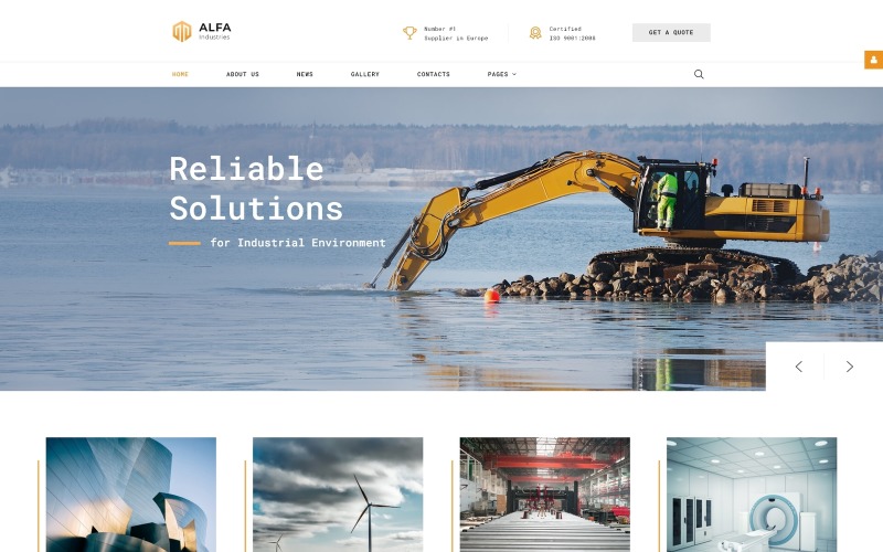 ALFA Industries - Endüstriyel Temiz Profesyonel Joomla Şablonu