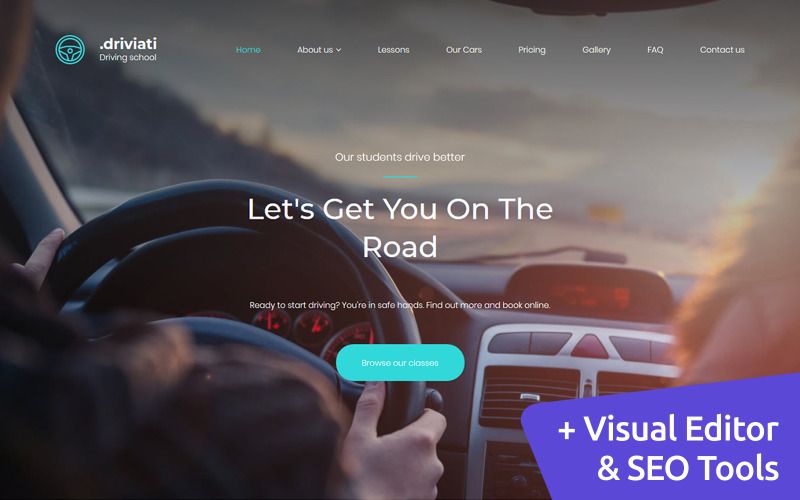 автошкола премиум moto cms 3 шаблон