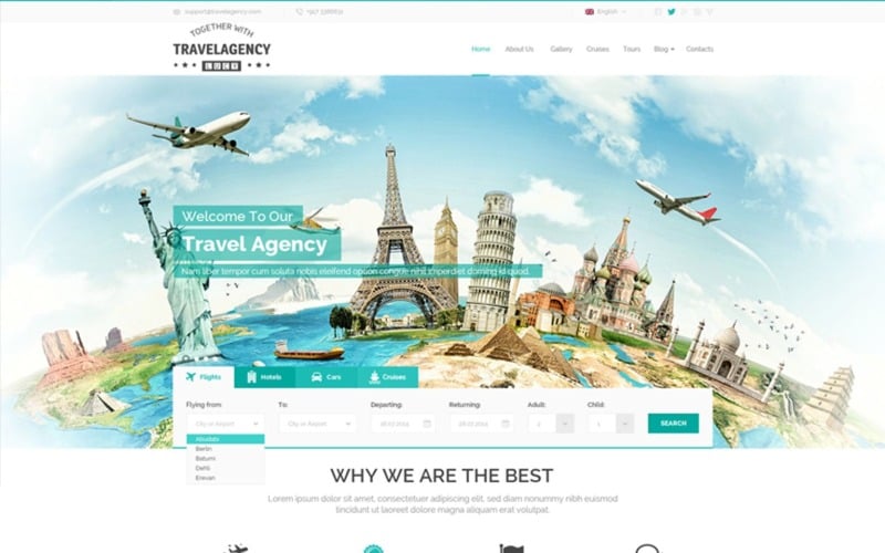 Modello HTML per agenzia di viaggi