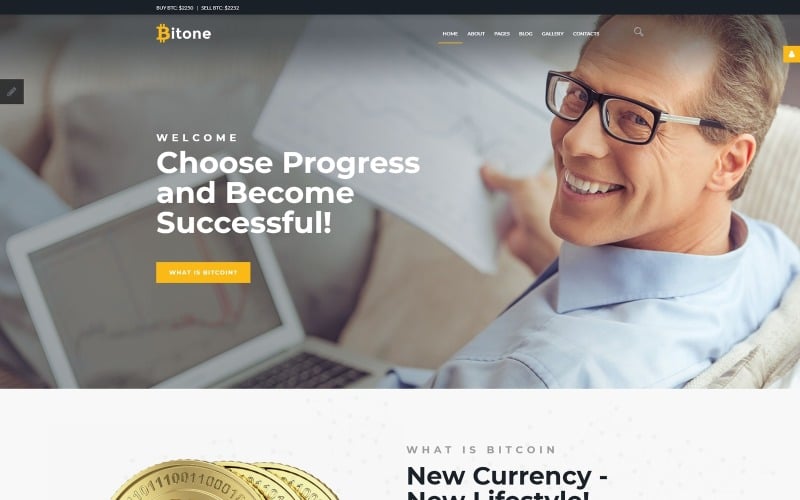 Bitone - шаблон Joomla для криптовалюты Bitcoin