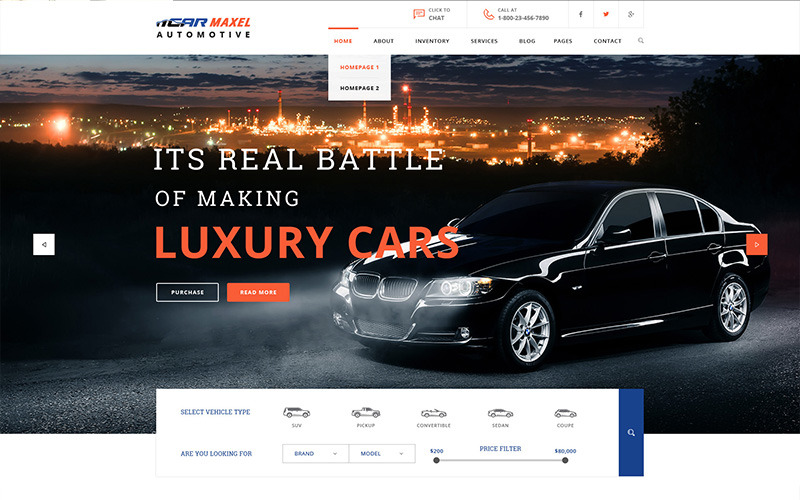 Car Max - Šablona webových stránek pro automobilový průmysl