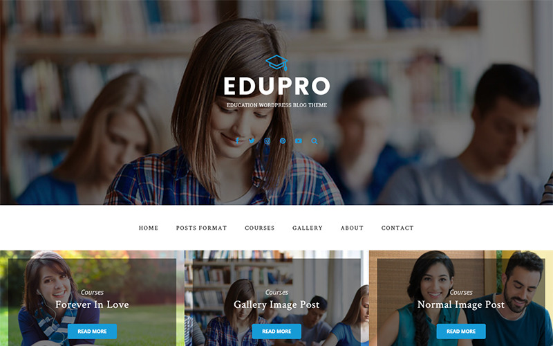 EduPro - Tema WordPress del blog di istruzione
