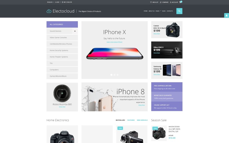 Electrocloud - Template Joomla da Loja Móvel