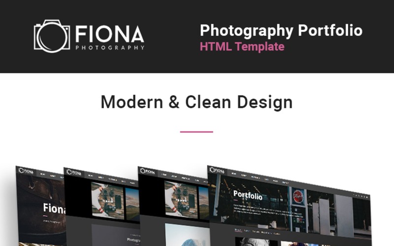Fiona - Fotogalleri Portfölj webbplats mall