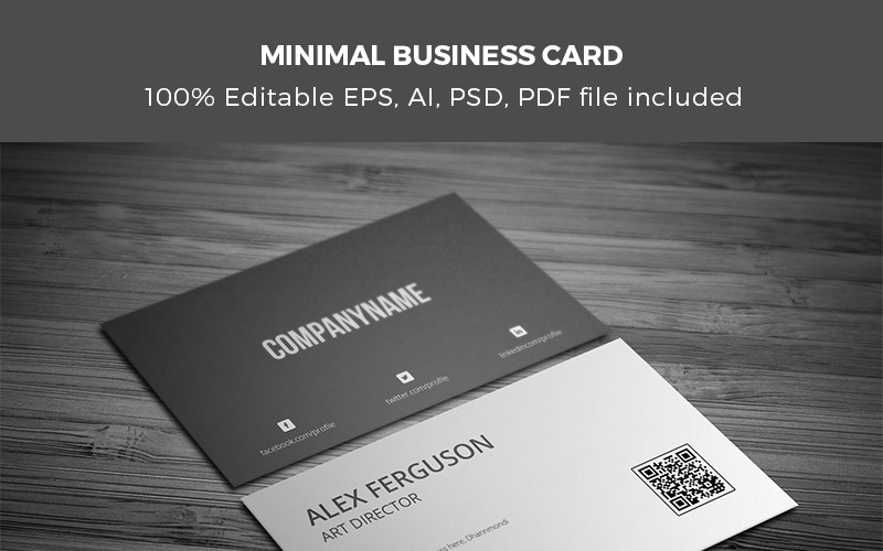 Download Фирменный стиль "Minimal Business Card - Corporate Identity Template" / Minimal Business Card - Corporate Identity Template - Фирменный стиль на тему графика business card clean corporate design print stationary businesscard pro minimal graphic editable