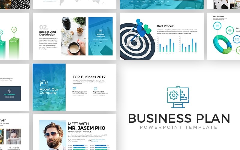 Business Plan - PowerPoint template #65509 - TemplateMonster