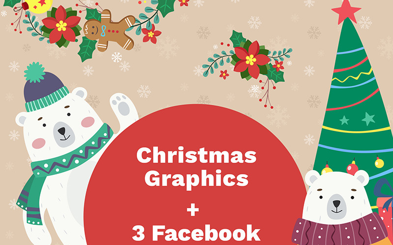 Facebook-omslagfoto's en kerst - illustratie