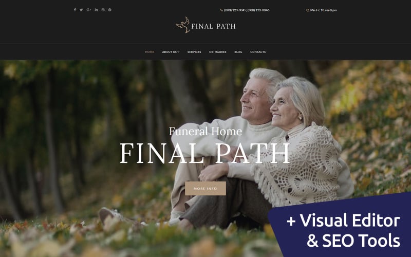 Final Path - Funeral Home Moto CMS 3 Template