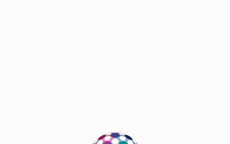 Modello di Logo colorato mondo digitale